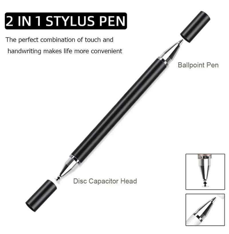 2 In 1 Stylus For Smartphone Tablet Thick Thin Drawing Capacitive Pencil Universal Android Mobile Screen Note Touch Pen