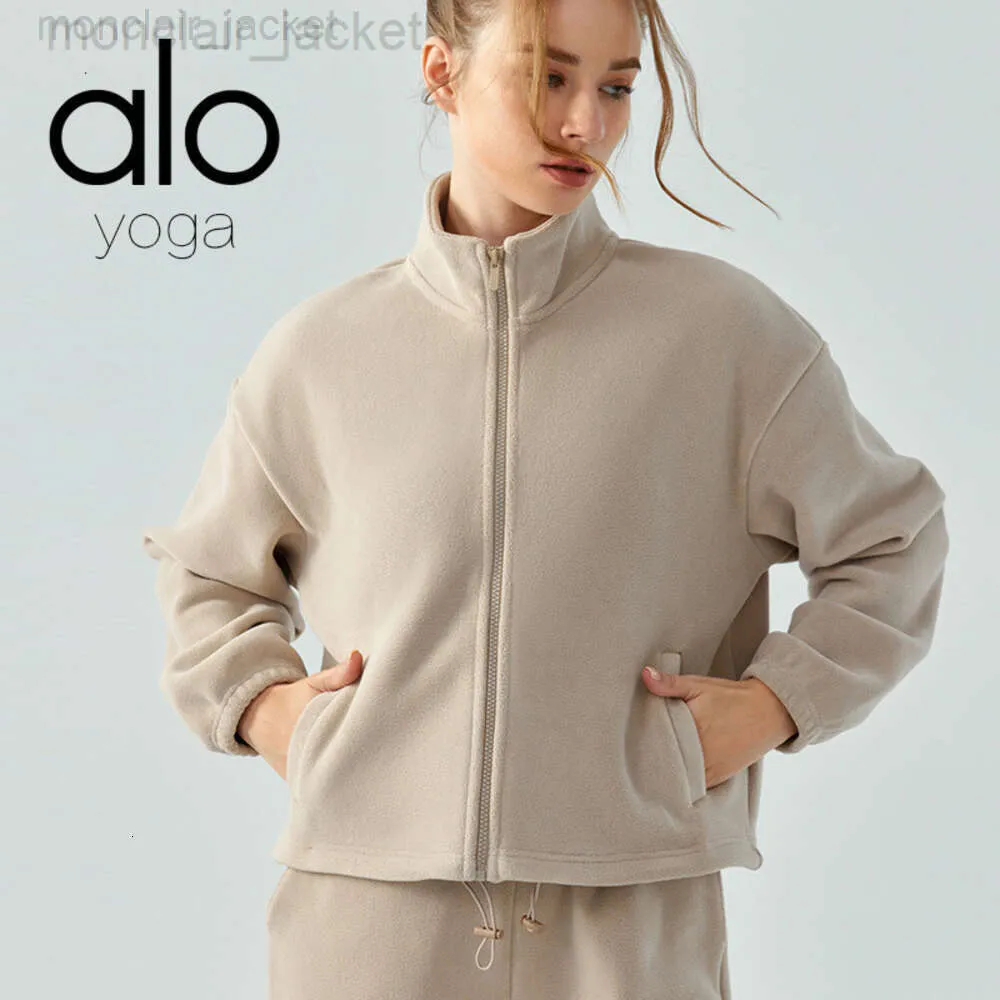 Women s Plush Fleece Jacket Windproof Outdoor Yoga Coat Alo Yoga Aoli