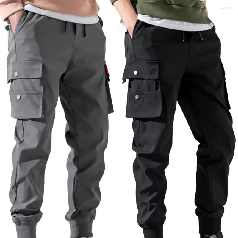 Pantalons pour hommes Combinaison de jogging Casual Hip Hop Poche Couleur unie Mince Printemps Été Sports tactiques