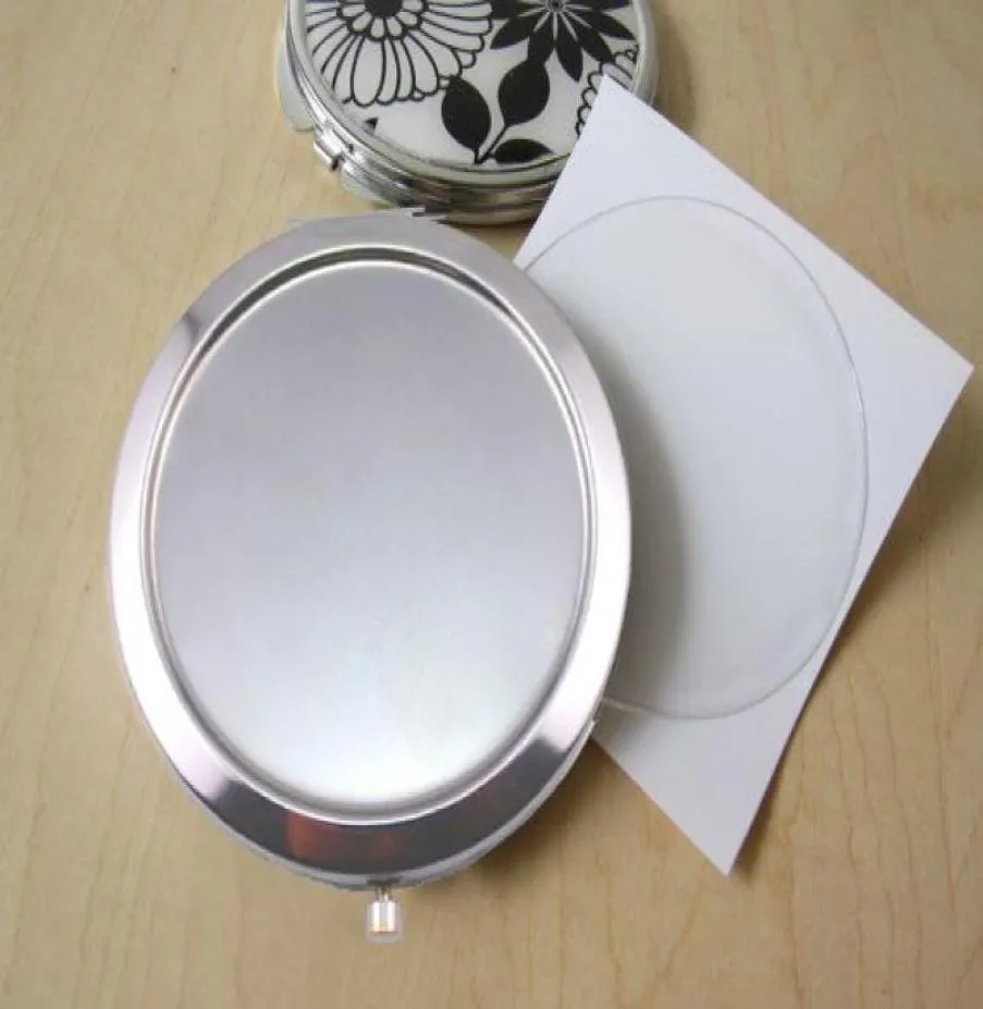 Tom Metal Compact Mirror With Epoxy Stickers DIY Makeup Pocket Glass Mirror9453560