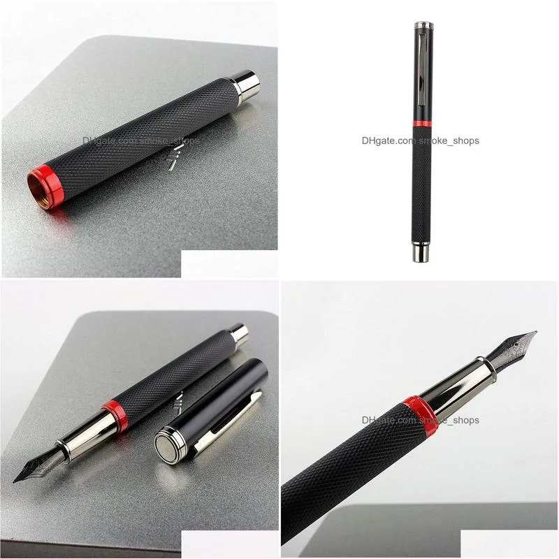 Fountain Penns Wholesale Luxury 500 Black Forest Pen Extremt Dark Business Office School Supplies Ink 230707 Drop Delivery Industri Dhqu1