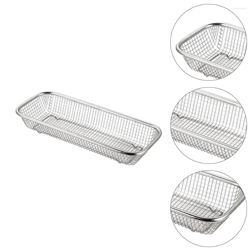 Kitchen Storage Cabilock Utensil Caddy Stainless Steel Cutlery Mesh Tray Utensils Silverware Cabinet Drawer Organizer