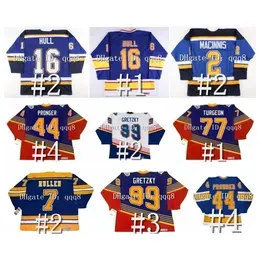 qqq8 Vintage Wayne Gretzky Hockey Jersey Glenn Hall 2 Al Macinnis 7 Joe Mullen 11 Brian Sutter 16 Brett Hull Shayne Corson Tony Twist Chris