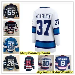 Blake Wheeler Reverse Retro Hockey Jerseys Mark Scheifele David Rittich Nikol Ehlers Josh Morrissey Sam Gagner David Gustafsson