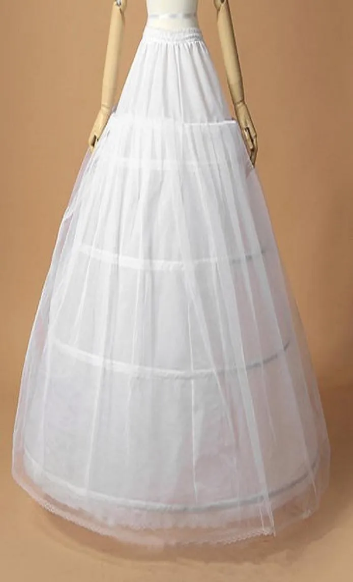 Robe de bal de mariage jupon avec dentelle sous-jupe robes 4 cerceaux accessoires de mariage 8178610
