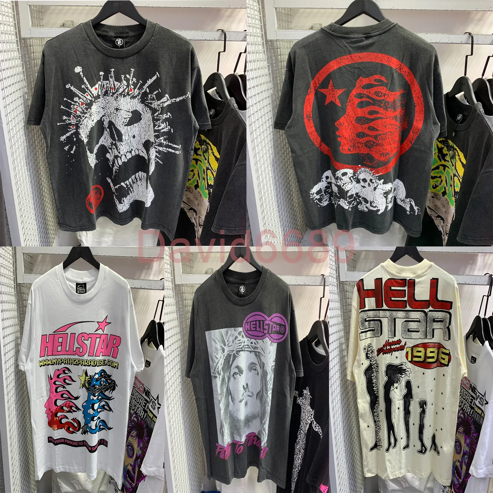 Mens Womens Designer Tshirts Hell Star T Shirt Men Women High