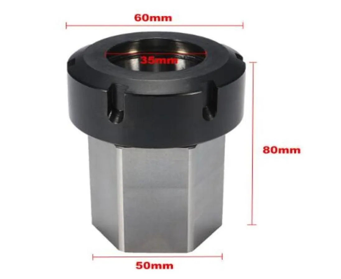 1pcs Hex ER40 Collet Chuck Block Holder 39005125 For CNC Lathe Engraving Machine Cross Hole Drilling2964314