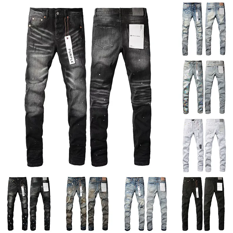 Lila jeans män denim byxor kvinnor designer jean svar