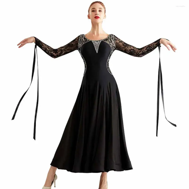 Stage Wear 2024 Costumes de danse moderne pour adultes Femmes Robes de salle de bal Standard Concours de danse Dres