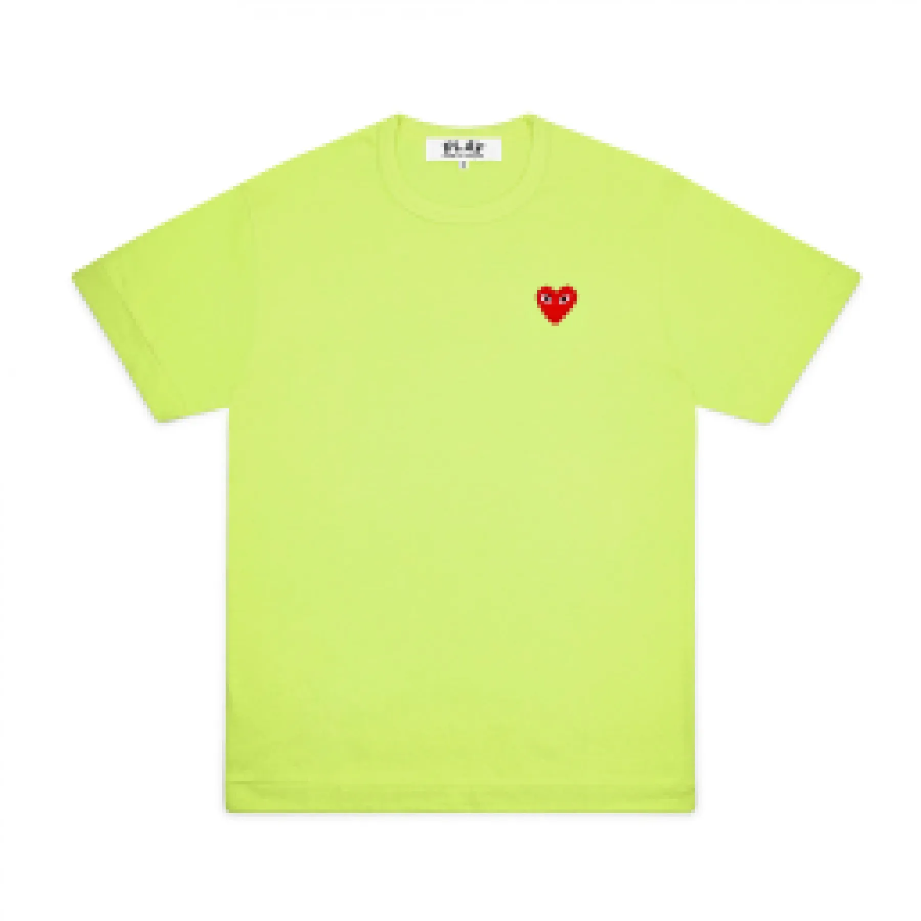 Designer TEE Com Des Garcons PLAY Logo Sewn Green T-Shirt Unisex Japan Best Quality EURO size