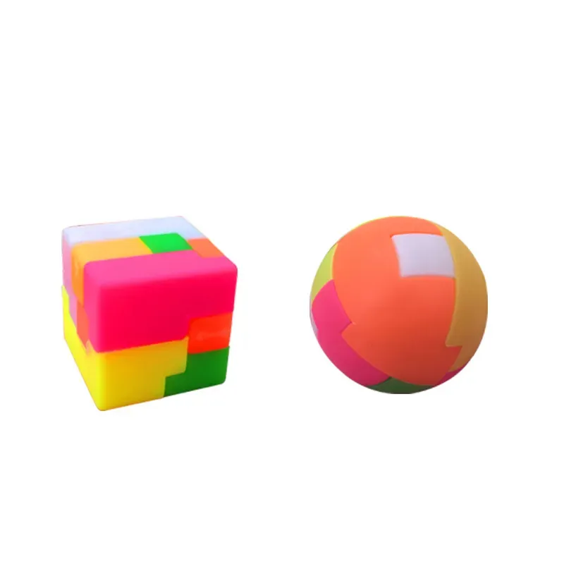 Kids 3D Puzzle Toys Creative Cube Rainbow Football Square Key Chain Colorful Educational Learning Toys For Children Gift