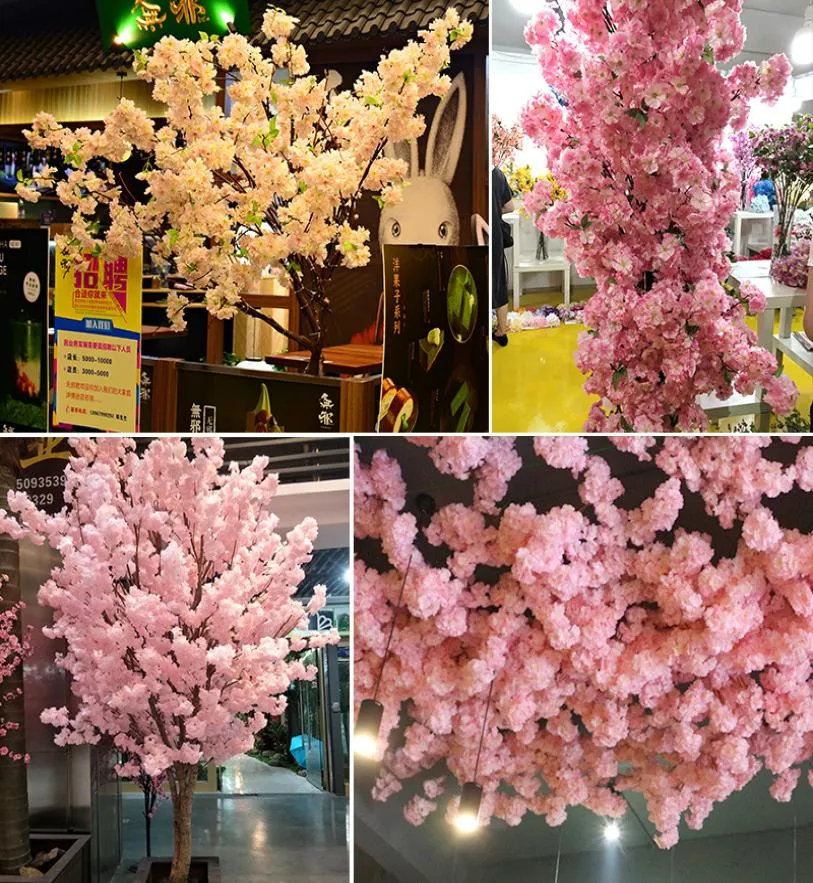 Artificial Cherry Blossom Fake Flower Garland White Pink Red Purple