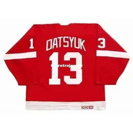 Throwback Mens Jerseys Pavel Datsyuk 2002 Ccm Vintage Away Retro Hockey Jersey