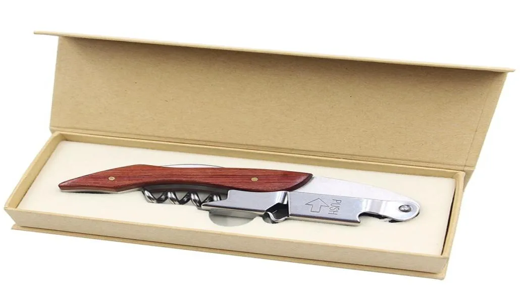 Coltello ippocampale Apribottiglie Legno Acciaio inossidabile Can Apribottiglie vino rosso Vite multifunzione Cavatappi Cucina Piccoli utensili 9 5xj4667954