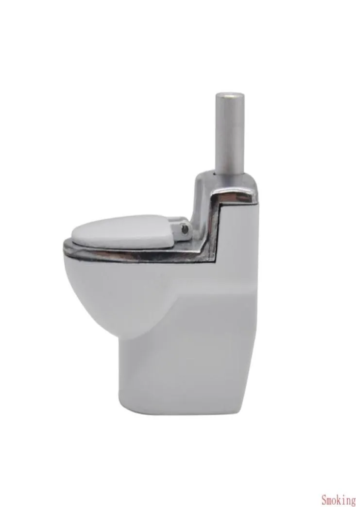 Modèle de toilette créatif modèle en métal fumer tuyau d'herbe 95MM forme de toilette tabac à base de plantes tuyau en métal accessoires de cigarettes Portable S5338429