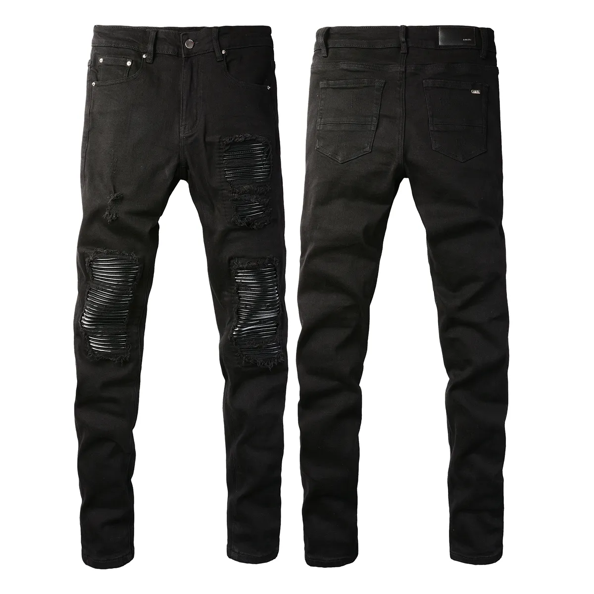 SS24 M5200 Jeans pour hommes Marque Skinny Slim Fit Lavé Matériau de revêtement De luxe Denim Élastique Moto Hommes Original TOP Designer SZ28-40