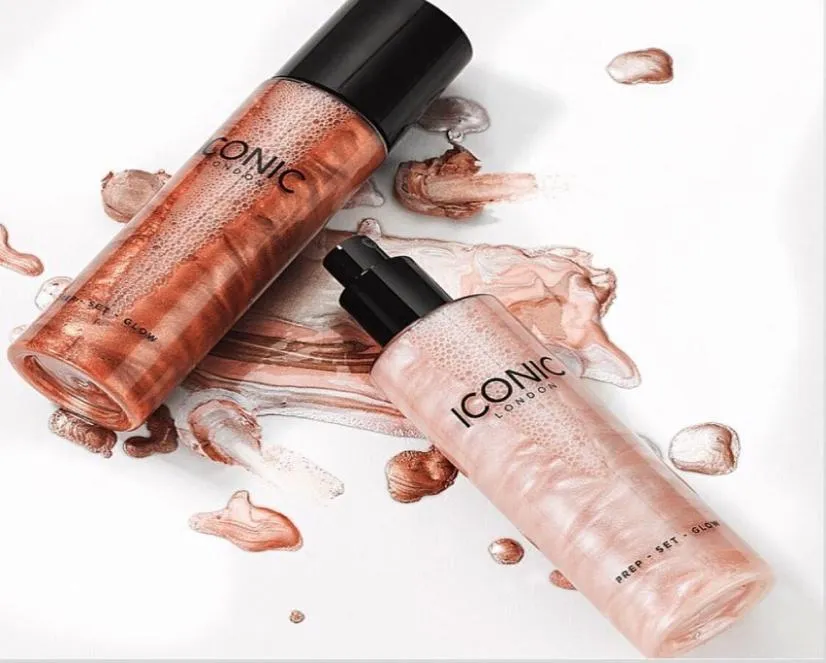 ICONIC LONDON Prep Set Glow maquillage liquide bronzants surligneurs Original Glow DHL réglage spray cosmétiques8370527