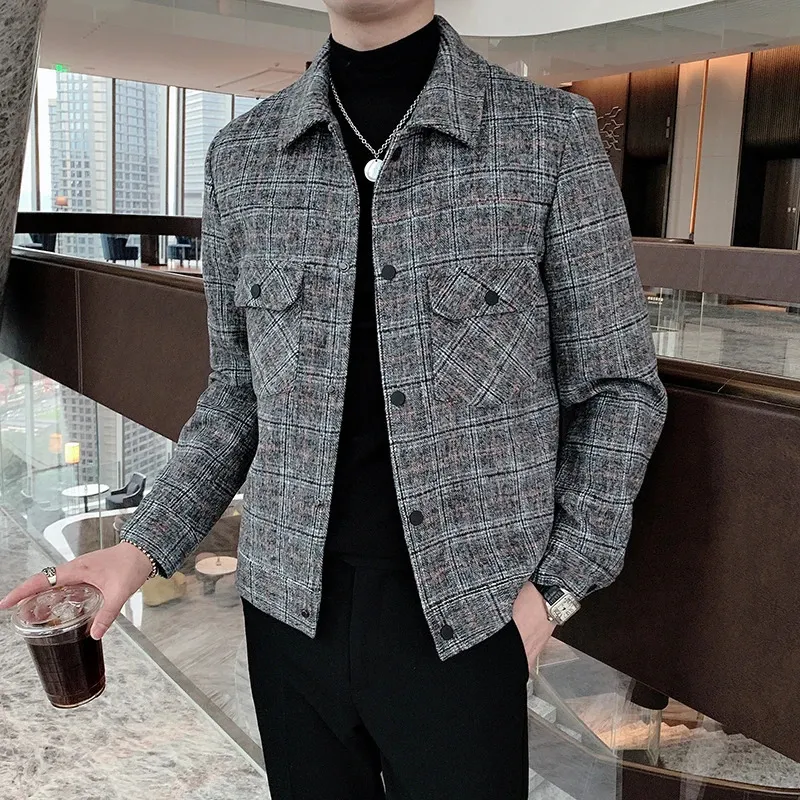 MEN'S PLAID WOOL JACKET 即完売品　ダントン Plaid Wool Coat,Dm92c01481
