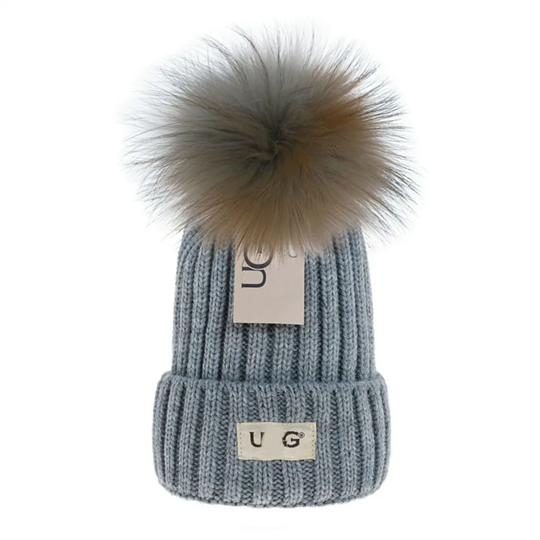 Nova moda popular chapéu de malha gorro de luxo inverno unissex lã misturada chapéus G-10