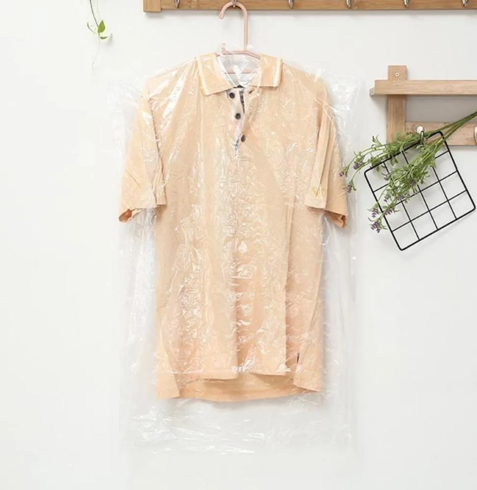 衣料品ワードローブストレージ透明なプラスチック衣服ダストカバーコート防水清掃ダストプルーフドライバッグショップ使い捨てhang8540513