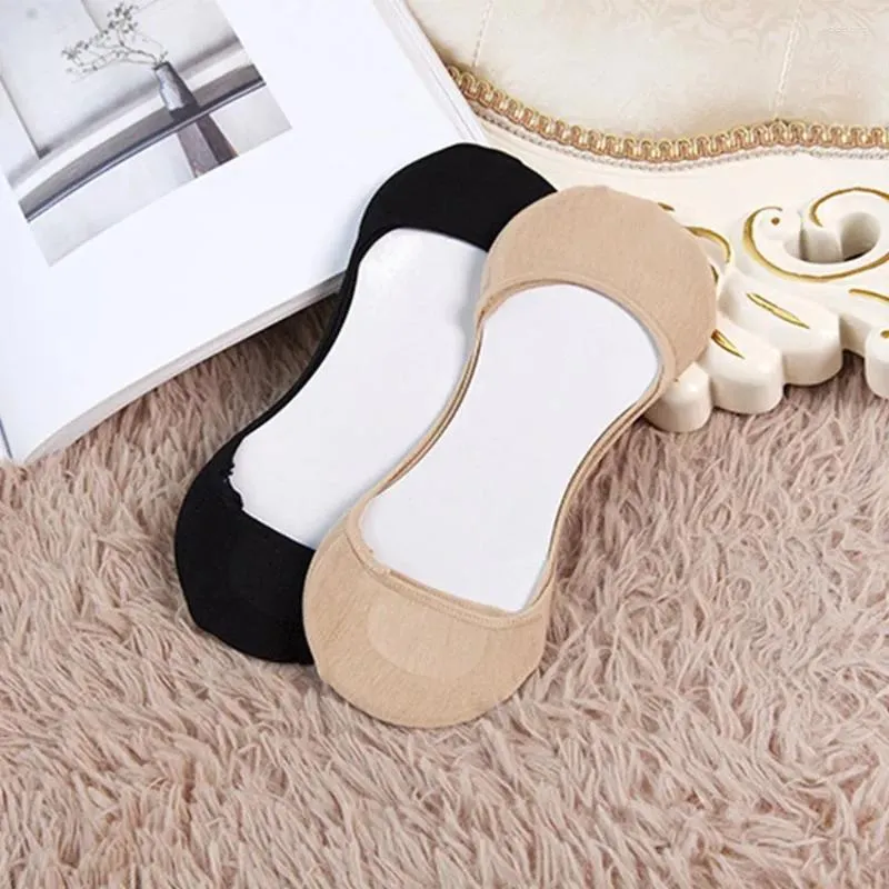 Women Socks Spring Soft Breathable Short Sock Solid Color Cotton Boat Sponge Pad Invisible Slippers