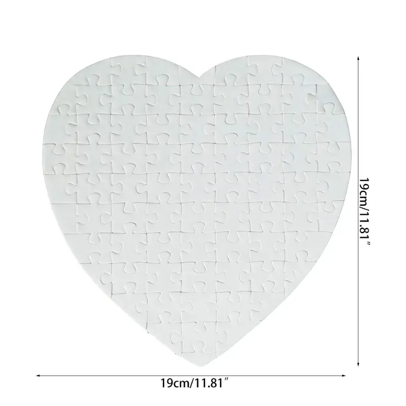 DHL Sublimation Puzzle A4 Heart Size DIY Sublimation Blank Puzzles White Puzzle Jigsaw Heat Printing Transfer Handmade Gift