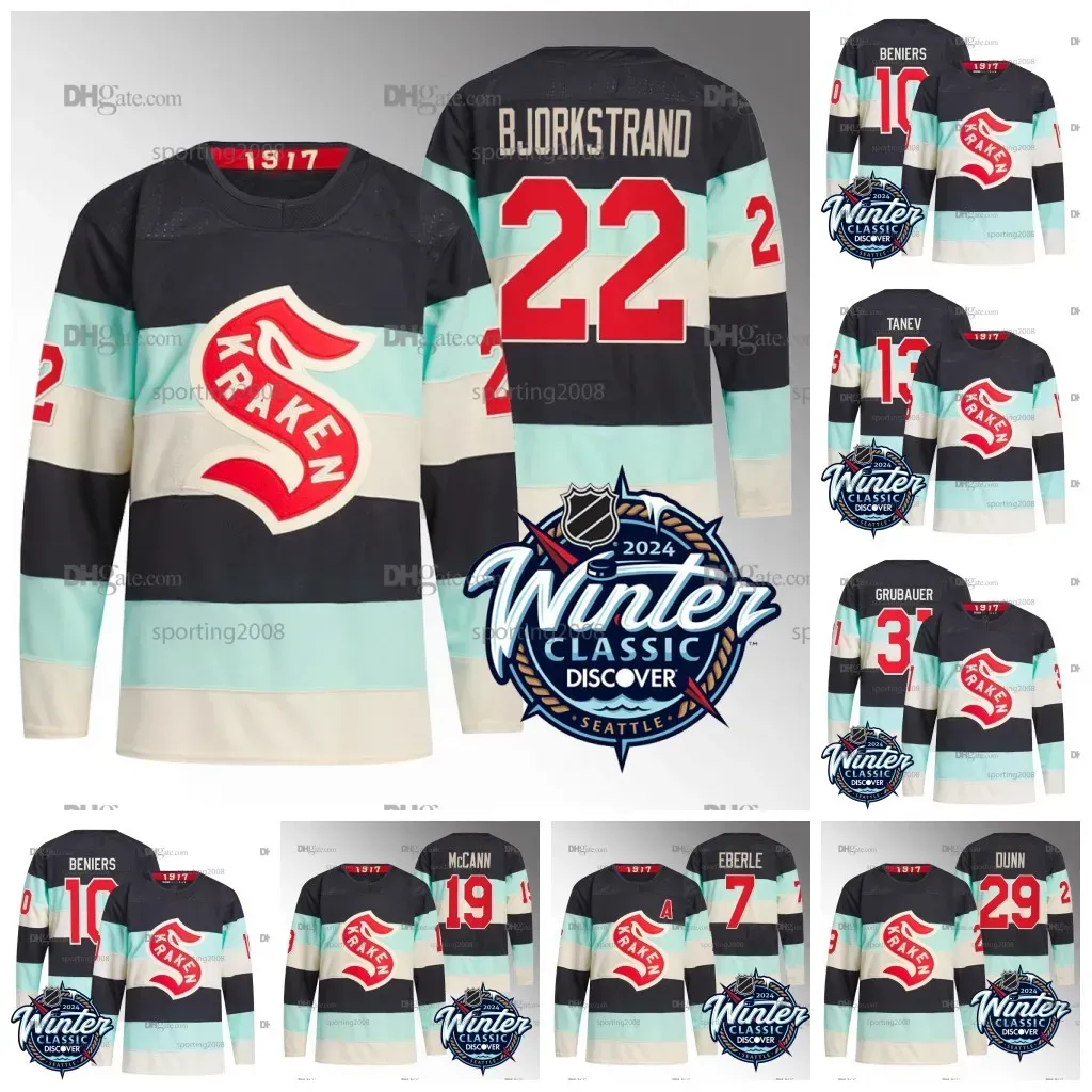 Oliver Bjorkstrand 2024 Winter Classic Hockey Jersey Vince Dunn Jaden Schwartz Jared McCann Eberle Yanni Gourde Matty Beniers Philipp Grubauer Kailer Yamamoto