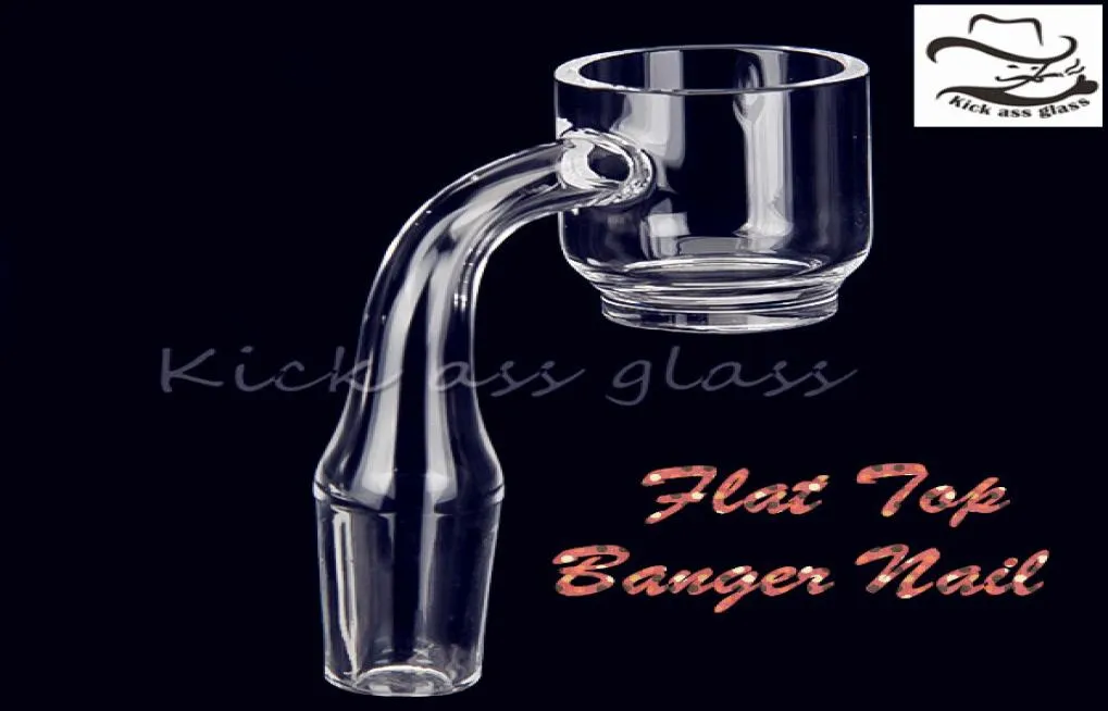 Flat Top Reting Accessories Quartz Banger Dabbing Nail 73mm Längd Clear Joint 250pcs per kartong Dab Rig Oil 6596900898