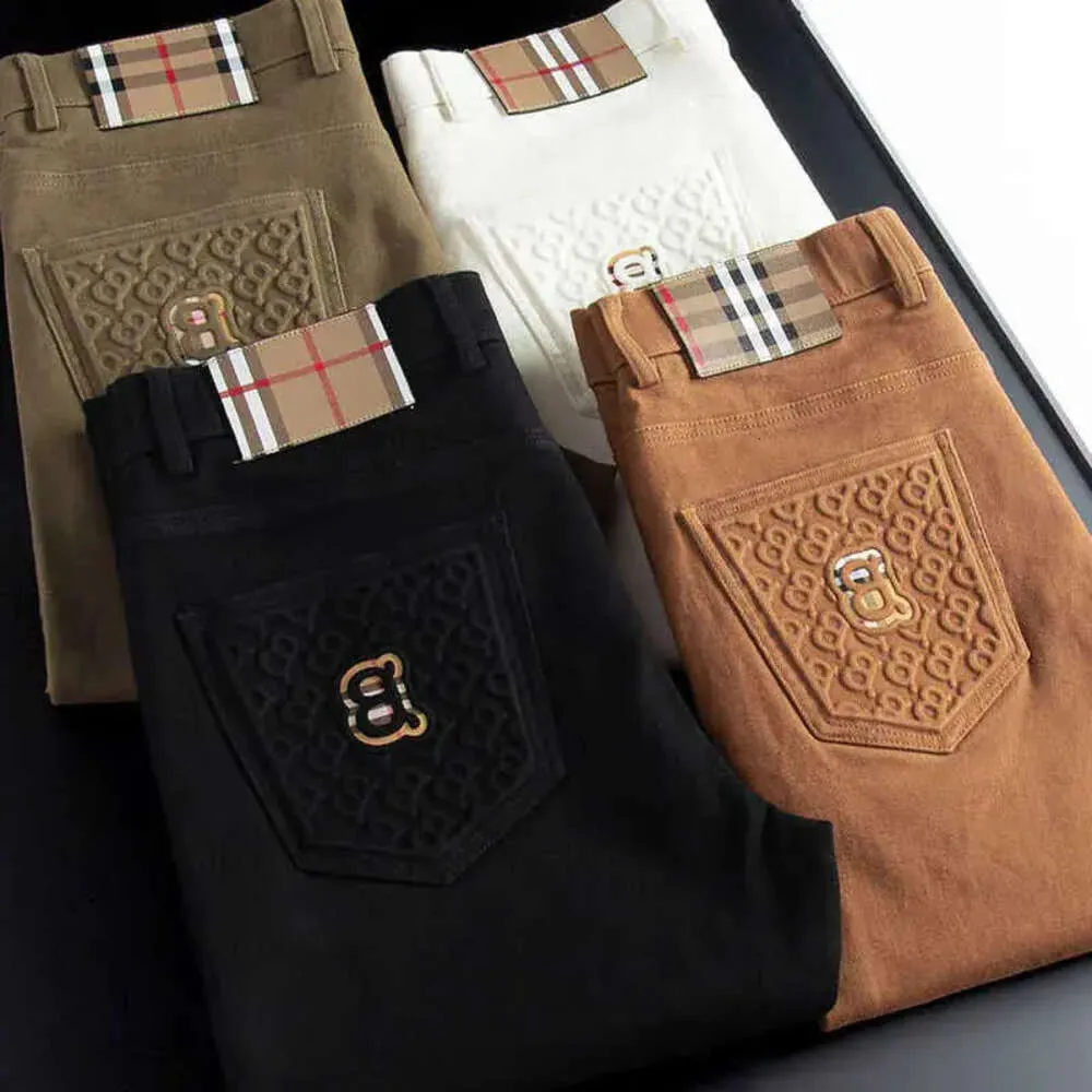 Mans Tb Pantalones Pantalones vaqueros bordados de calidad original Hombres Pantalones casuales Pantalones de diseñador Burb Pantalones de chándal Tb Warhorse Pantalones de hombre Pantalones vaqueros de marca 58