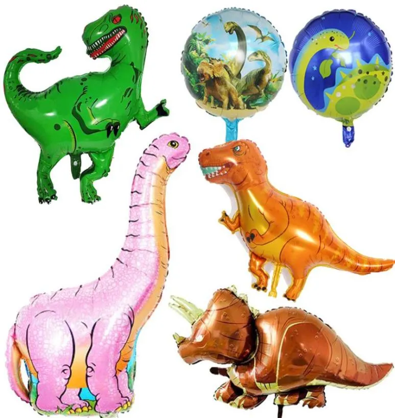 Giant Dinosaur Foil Balloon Boys Animal Balloons Children039S Dinosaur Party Födelsedagsdekorationer Helium Ballonger Kids Toys Mix1641225