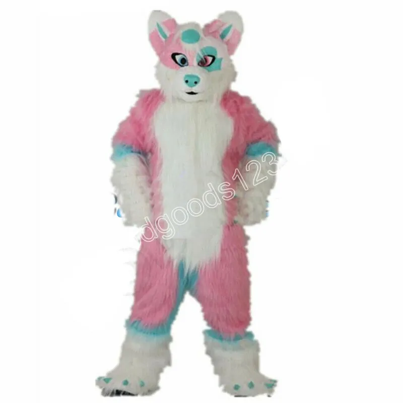 Netter Husky Dog Maskottchen Kostüme Weihnachten Cartoon Charakter Outfit Anzug Charakter Karneval Weihnachtsfeier Erwachsener Größe Geburtstagsfeier Outdoor Outfit