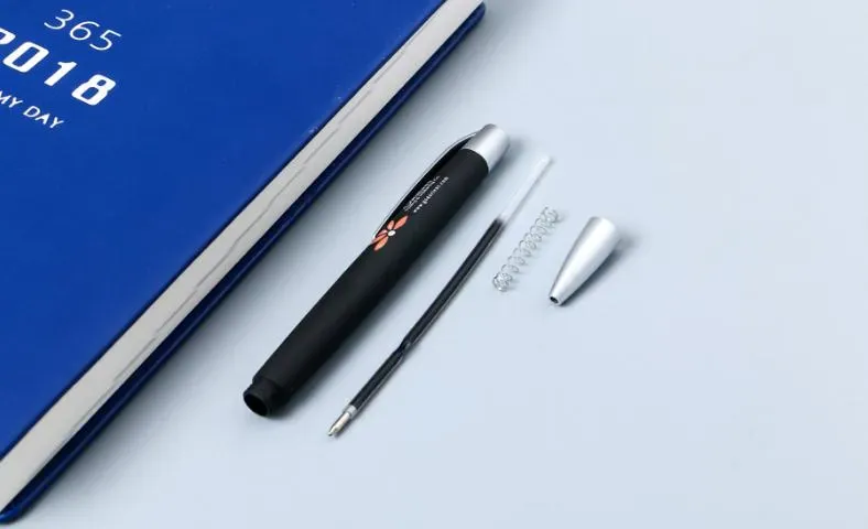 plastic rubber with Custom logo printing fast delivery black refill ballpoint pen ball pen personalized promotional pen SN3108