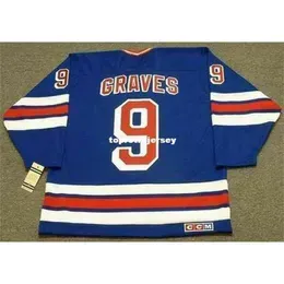 New Jerseys Mens Adam Graves 1996 Ccm Vintage Away Retro Hockey Jersey Vintage Long Sleeves