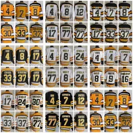 1924-1999 Movie Retro CCM Hockey Jersey 37 Patrice Bergeron 16 Derek Sanderson 7 Phil Esposito 24 Terry O`reilly 12 Adam Oates 4 Bobby Orr Vintage Embroidery Jerseys