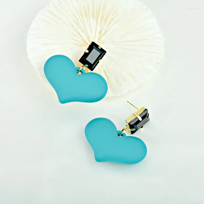 Dangle Earrings Sweet Romantic Style Delicate Craft Dexterous Lively Sky Blue Love Pendant