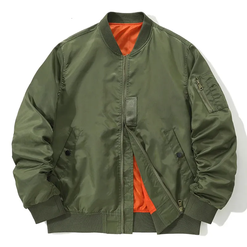 Groothandel Outdoor Flight Jacket Heren Honkbal Uniform Stijl Mode Waterdicht Grote maten bommenwerper -JK-06 240108