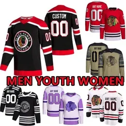 Custom Hockey Jerseys ``Blackhawks``Mens 90 Tyler Johnson 4 Seth Jones 14 Boris Katchouk 16 Khaira Kurashev Mitchell Raddysh Reichel Stalock Tinordi Wagner