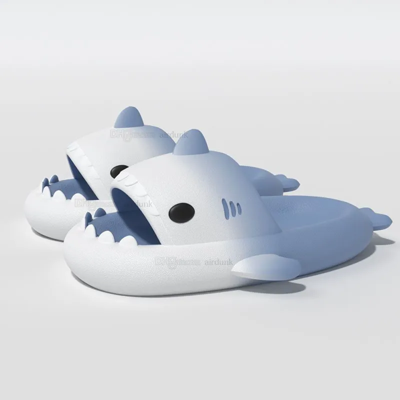 صيف المنزل نساء shark slippers anti-skid eva solid color زوجين للآباء في الهواء الطلق بارد داخلي الأسرة أحذية مضحكة 90HH#