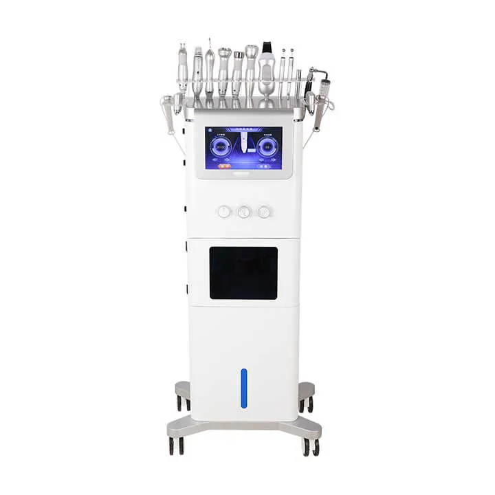 살롱 10 in 1 가시적 인 블랙 헤드 리무버 제트 껍질 껍질 수유증 habrasion 청소 Hydra Aqua Peel Facial Machine