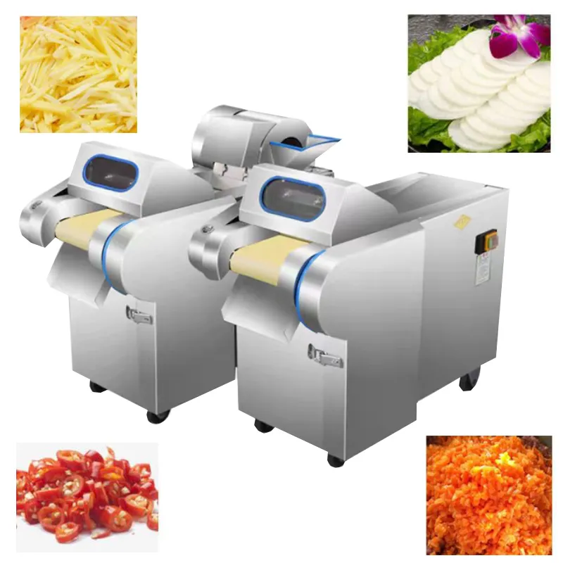 Commercial Electric Slicer Machine Stainless Steel Potato Dicing Vegetable Cutter Ginger Cabbage Chilli Processing Equipment