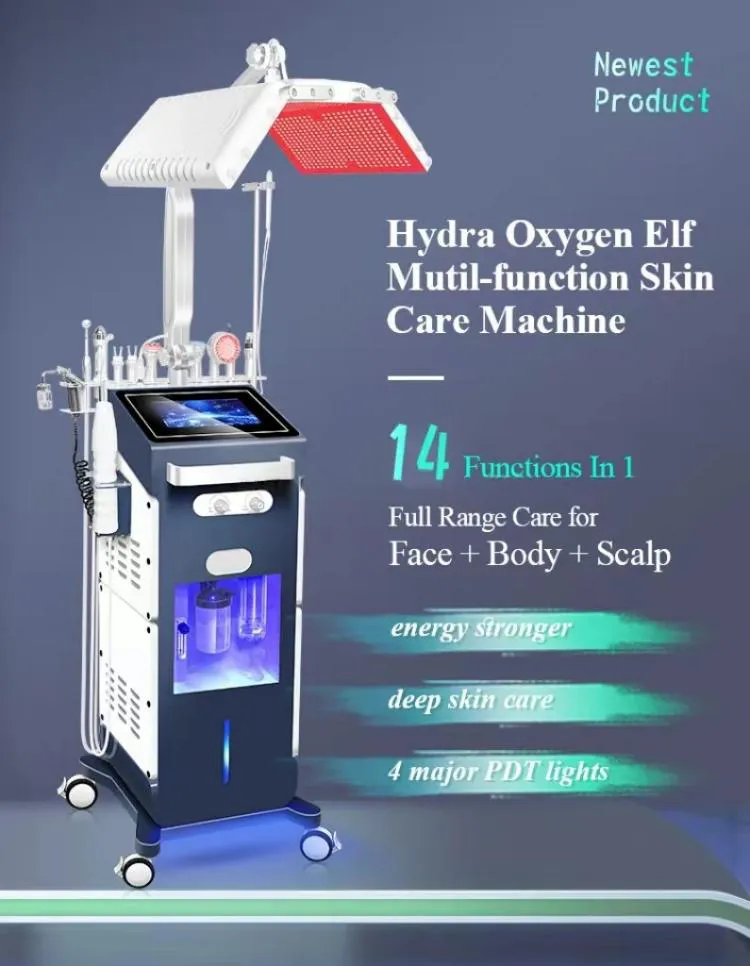 Hydra dermabrasion Facial Machine Personal RF Aqua Peeling Microdermabraing Machine Oxygen Jet Aqua Facials Skin Care PDT LED Light Facial Cleanser