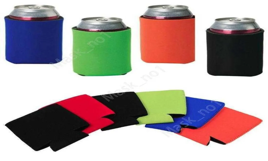 Porte-canettes de bière Cola entier de 330ml, sac à manches de glace, porte-Pop Koozies 12 couleurs DAM3343616830