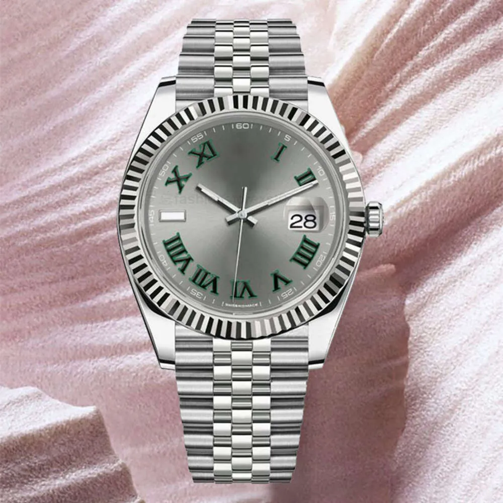 Kutu Yüksek Kaliteli Lüks İzle 41mm Başkan Datejust Sapphire Cam 2813 Hareket Mekanik Otomatik Erkek Saatler AAA Kalite İzle Montre De Luxe