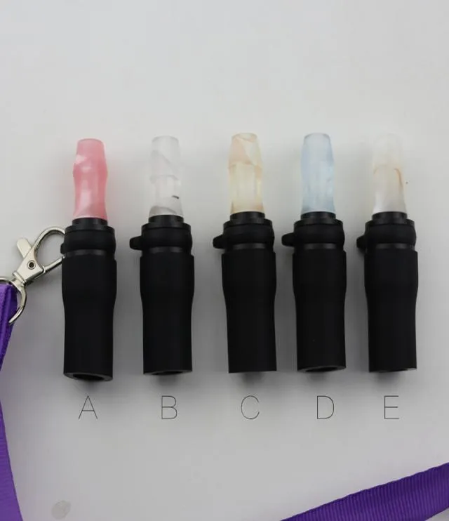 Noctilucent Resin Mouthpiece Smoking Tips Version Hookah Nozzle Shisha Bullet Shape Test Drip Tip Holder6304436