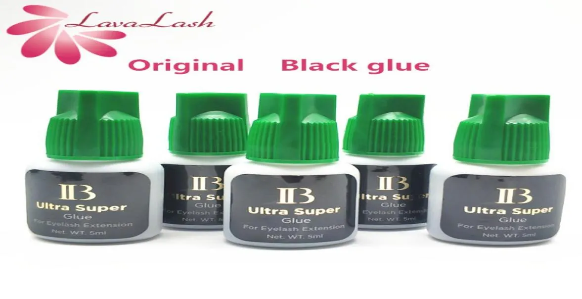 iBeauty 5 Bottleslot IB Ultra Super Lim individuellt snabbt torkande ögonfransförlängningar lim grön cap 5 ml lash5731350