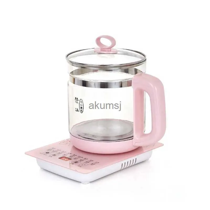 Elektriska vattenkokare multifunktionella Mini Electric Cup för hemmabruk hela automatisk vattenkokare Health Pot Glass Tea Maker Teapot Kitchen Appliances YQ240109