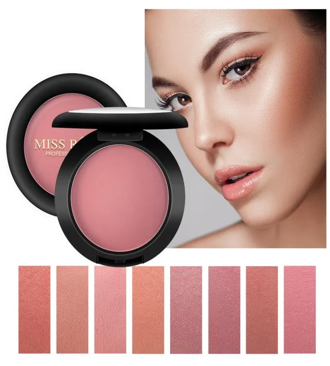 12 färger Blush Palette matt rodnad pulver långvarig bronzer ansikte makeup9100667