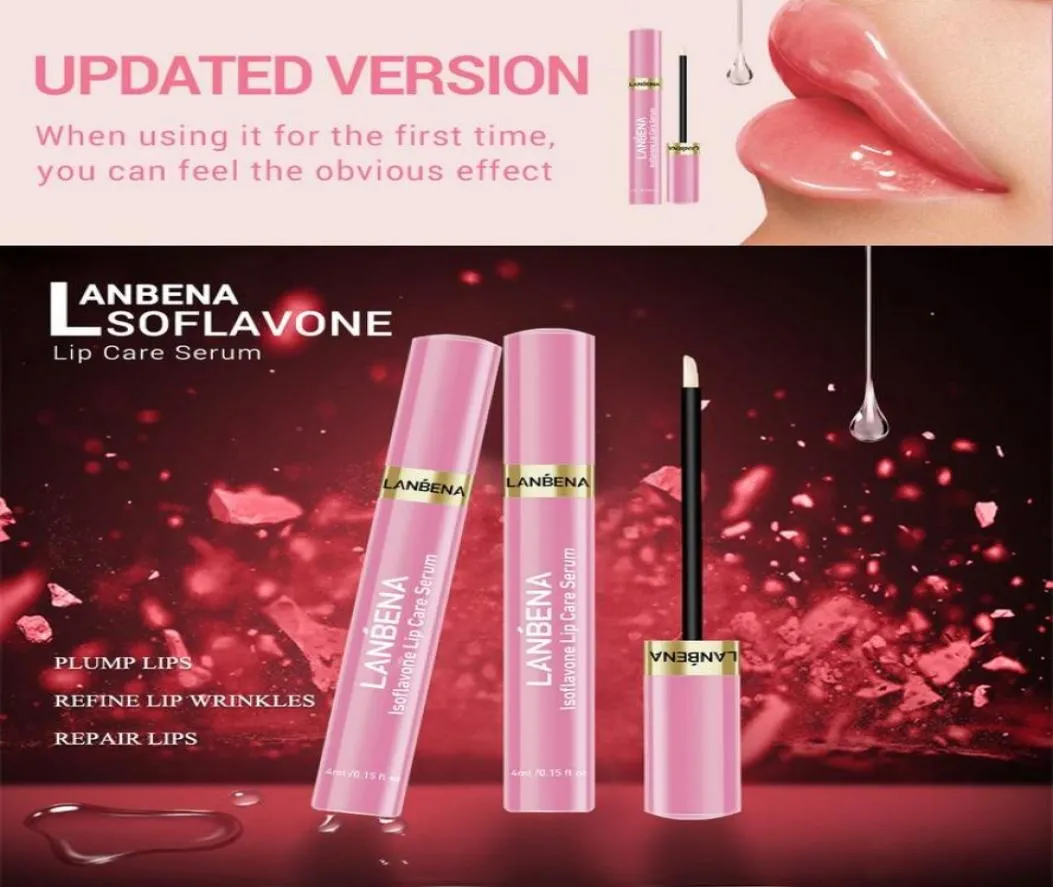 LANBENA Lip Care Soro Plumper Reparação Reduzir Máscara Linhas Finas Aumentar Hidratante Elasticidade maquiagem 120 pcslot DHL9342773