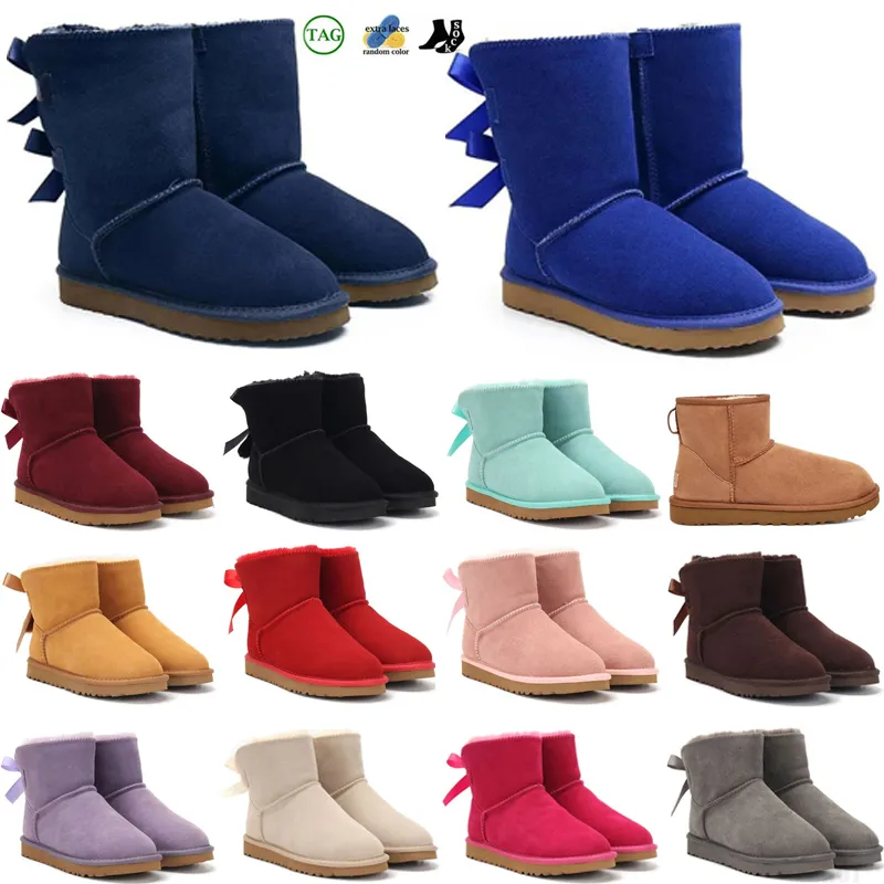 Botas Ug Chesut Designer Fur Sheepskin Tazz Botas para Mulheres Austrália Ultra Mini Plataforma Ity Slide Bota de Neve Inverno