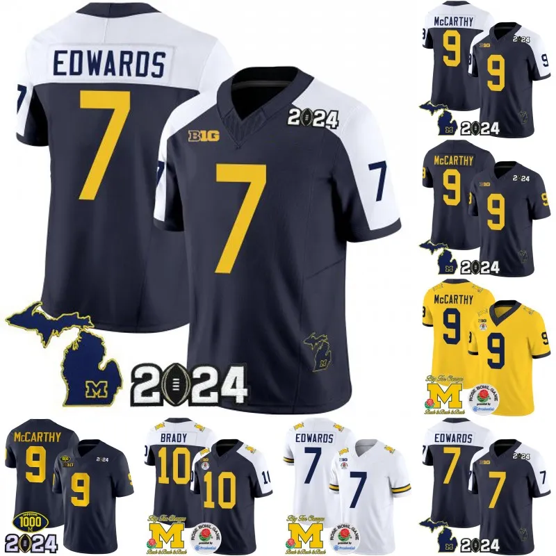 Donovan Edwards 2024 Rose Bowl Drake Nugent Michigan Wolverines College Football Championship LaDarius Henderson 89AJ Barner Josaiah Stewart JJ McCarthy Jersey